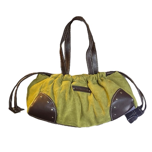Tommy Hilfiger Handbags - Tommy Hilfiger Vintage Green Suede Cinch Purse
